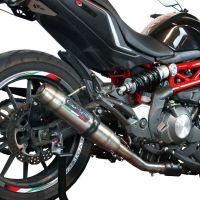 GPR exhaust compatible with  Benelli Bn 302 S 2017-2024, Deeptone Inox, Homologated legal slip-on exhaust including removable db killer and link pipe 