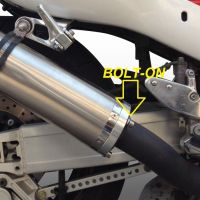 Scarico GPR compatibile con  Suzuki Gsx-R 1000  2001-2002, Inox Tondo, Silenziatore di scarico omologato, con flangia specifica, con db killer estraibile