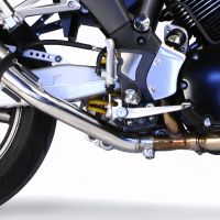 GPR exhaust compatible with  Yamaha Bt Bulldog 1100 2002-2007, Satinox , Dual Homologated legal slip-on exhaust including removable db killers and link pipes 