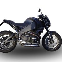 GPR exhaust compatible with  Buell Xb 9 2003-2007, Deeptone Inox, Dual Homologated legal slip-on exhaust including removable db killers and link pipes 