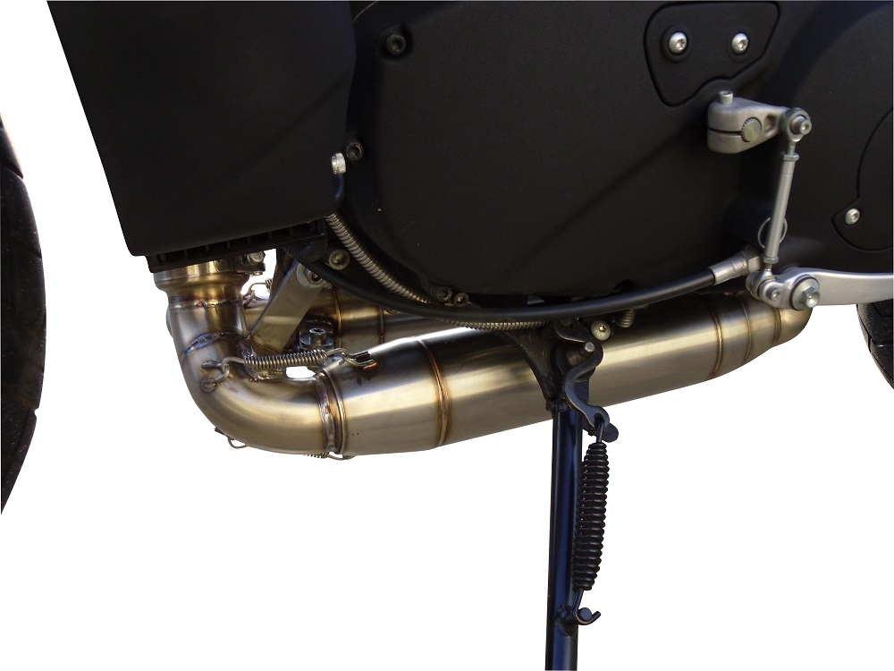 GPR exhaust compatible with  Buell Xb 9 2003-2007, Deeptone Inox, Dual Homologated legal slip-on exhaust including removable db killers and link pipes 