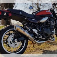 GPR exhaust compatible with  Suzuki Tu 250 Xx  1997-2003, Ultracone Inox Cafè Racer, Universal Homologated legal silencer, including removable db killer, without link pipe  