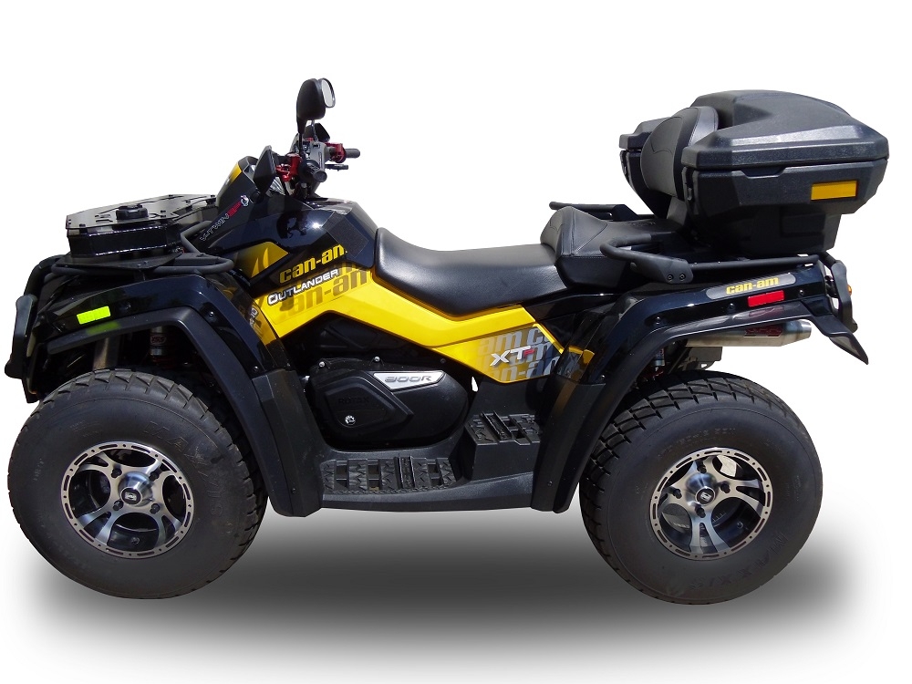 Scarico GPR compatibile con  Can Am Outlander 800 R short chassis 2013-2015, Deeptone Atv, Scarico omologato, silenziatore con db killer estraibile e raccordo specifico