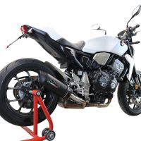 GPR exhaust compatible with  Honda Cb 1000 R  2021-2024, Furore Evo4 Nero, Homologated legal slip-on exhaust including removable db killer and link pipe 