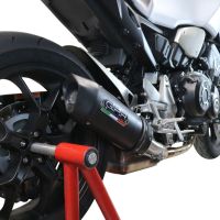 GPR exhaust compatible with  Honda Cb 1000 R  2021-2024, Furore Evo4 Nero, Homologated legal slip-on exhaust including removable db killer and link pipe 