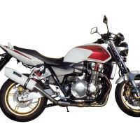 Scarico GPR compatibile con  Honda Cb 1300 2003-2012, Albus Ceramic, Scarico omologato, silenziatore con db killer estraibile e raccordo specifico