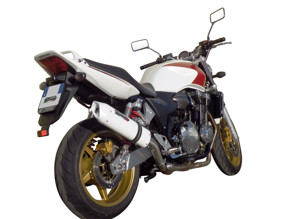 Scarico GPR compatibile con  Honda Cb 1300 2003-2012, Albus Ceramic, Scarico omologato, silenziatore con db killer estraibile e raccordo specifico