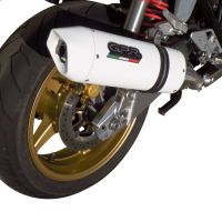 Scarico GPR compatibile con  Honda Cb 1300 2003-2012, Albus Ceramic, Scarico omologato, silenziatore con db killer estraibile e raccordo specifico