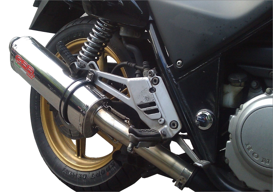 GPR exhaust compatible with  Honda Cb 500 - S 1993-2005, Trioval, Homologated legal slip-on exhaust including removable db killer and link pipe 
