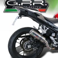 Scarico GPR compatibile con  Honda Cb 500 X 2016-2018, M3 Inox , Scarico omologato, silenziatore con db killer estraibile e raccordo specifico
