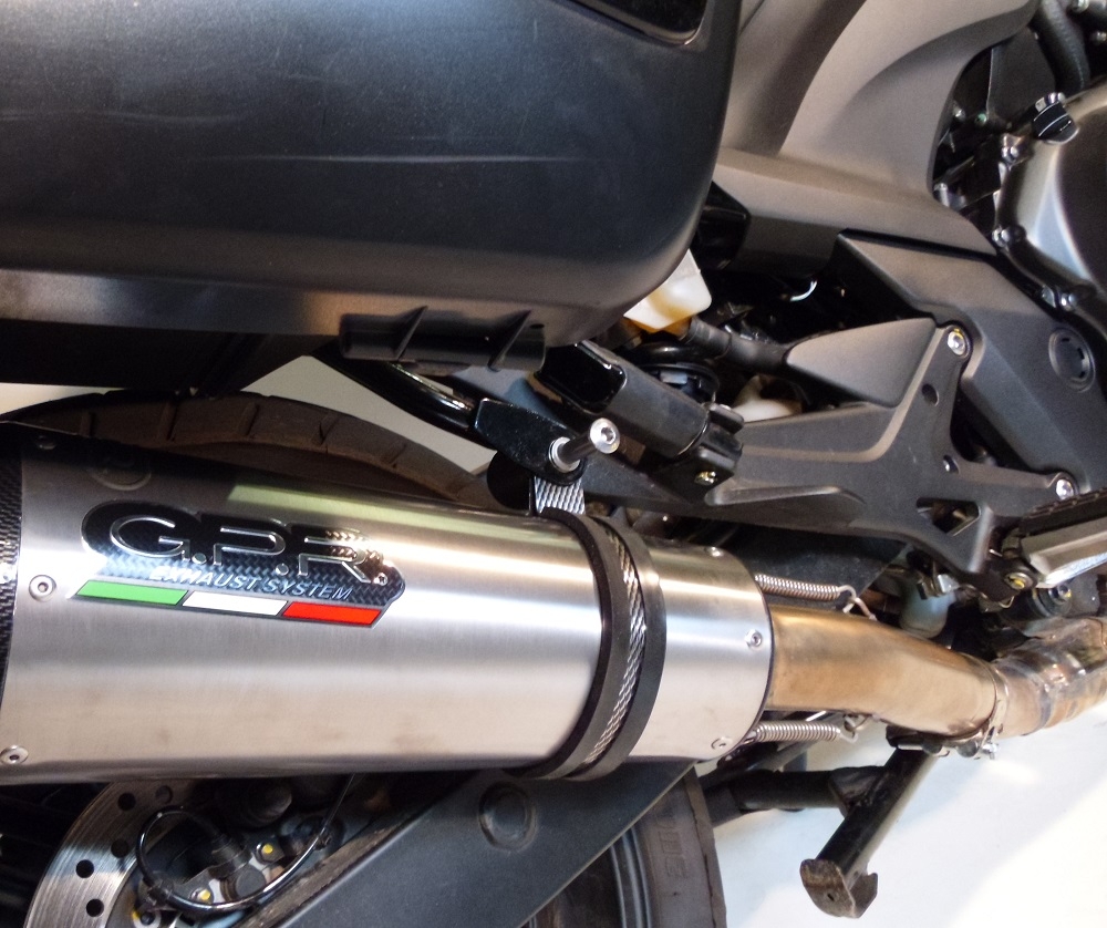 GPR exhaust compatible with  Honda Cbf 1000 - ST  2010-2016, Trioval, Homologated legal slip-on exhaust including removable db killer and link pipe 