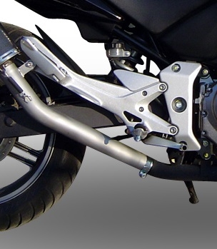 Scarico GPR compatibile con  Honda Cbf 600 - N 2004-2006, Furore Nero, Scarico omologato, silenziatore con db killer estraibile e raccordo specifico