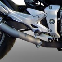 Scarico GPR compatibile con  Honda Cbf 600 - N 2004-2006, Trioval, Terminale di scarico omologato,fornito con db killer estraibile,catalizzatore e collettore