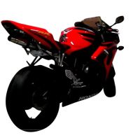 GPR exhaust compatible with  Honda Cbr 1000 Rr 2004-2007, Deeptone Inox, Racing slip-on exhaust including link pipe 