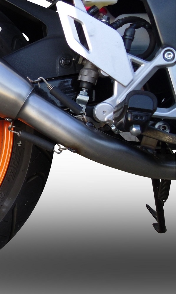 Scarico GPR compatibile con  Honda Cbr 125 R 2011-2016, Furore Nero, Scarico completo omologato,fornito con db killer estraibile,catalizzatore e collettore