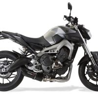 GPR exhaust compatible with  Yamaha Mt-09 2014-2016, Furore Nero, Homologated legal full system exhaust, including removable db killer and catalyst 