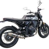 Scarico GPR compatibile con  Brixton CroSsfire 500 X  2022-2023, Deeptone Inox, Scarico omologato, silenziatore con db killer estraibile e raccordo specifico