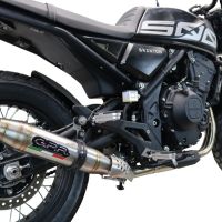 Scarico GPR compatibile con  Brixton CroSsfire 500 X  2022-2023, Deeptone Inox, Scarico omologato, silenziatore con db killer estraibile e raccordo specifico