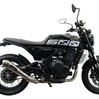 Scarico GPR compatibile con  Brixton CroSsfire 500 X  2022-2023, Powercone Evo, Scarico omologato, silenziatore con db killer estraibile e raccordo specifico