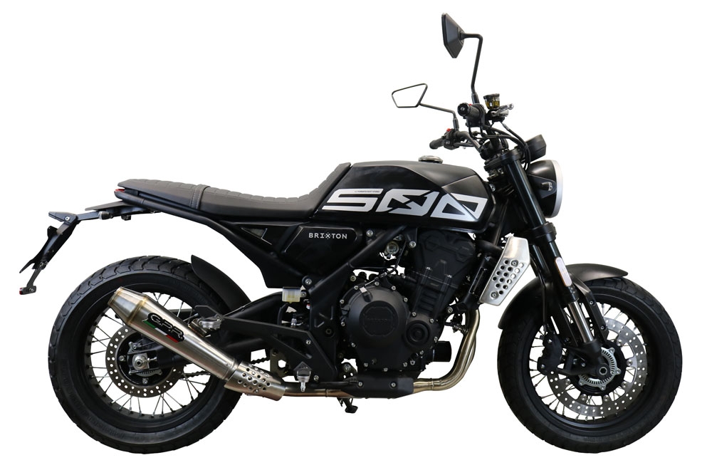 Scarico GPR compatibile con  Brixton CroSsfire 500 X  2022-2023, Ultracone, Scarico omologato, silenziatore con db killer estraibile e raccordo specifico