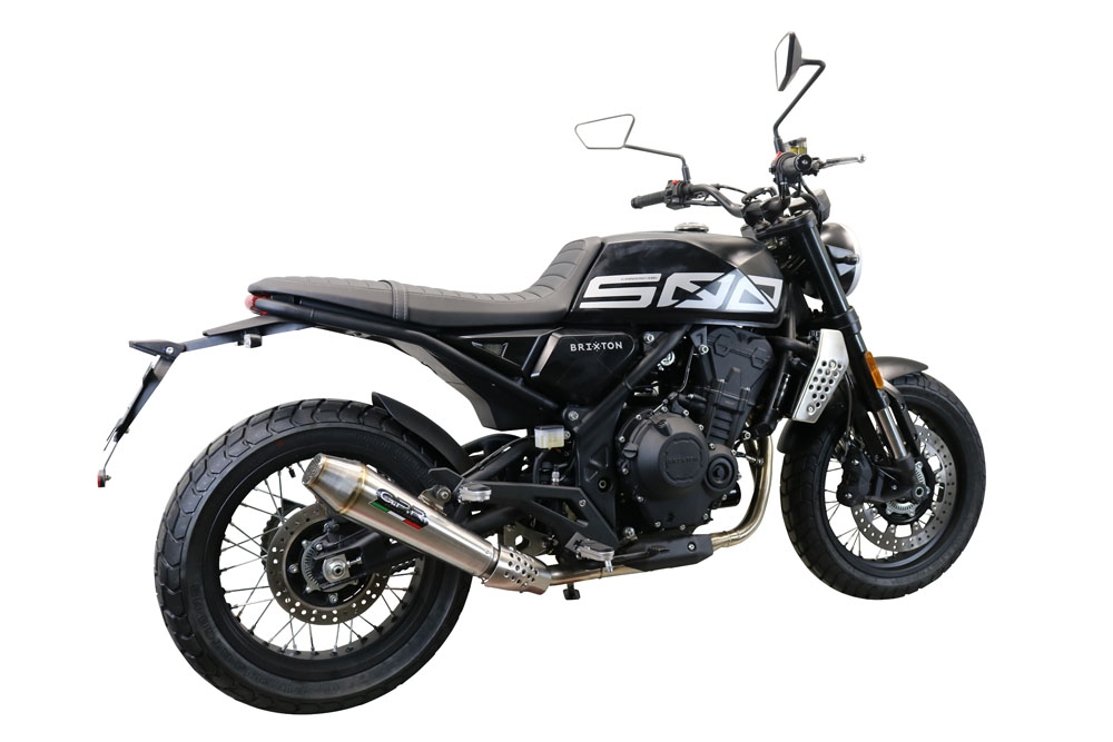 Scarico GPR compatibile con  Brixton CroSsfire 500 X  2022-2023, Ultracone, Scarico omologato, silenziatore con db killer estraibile e raccordo specifico