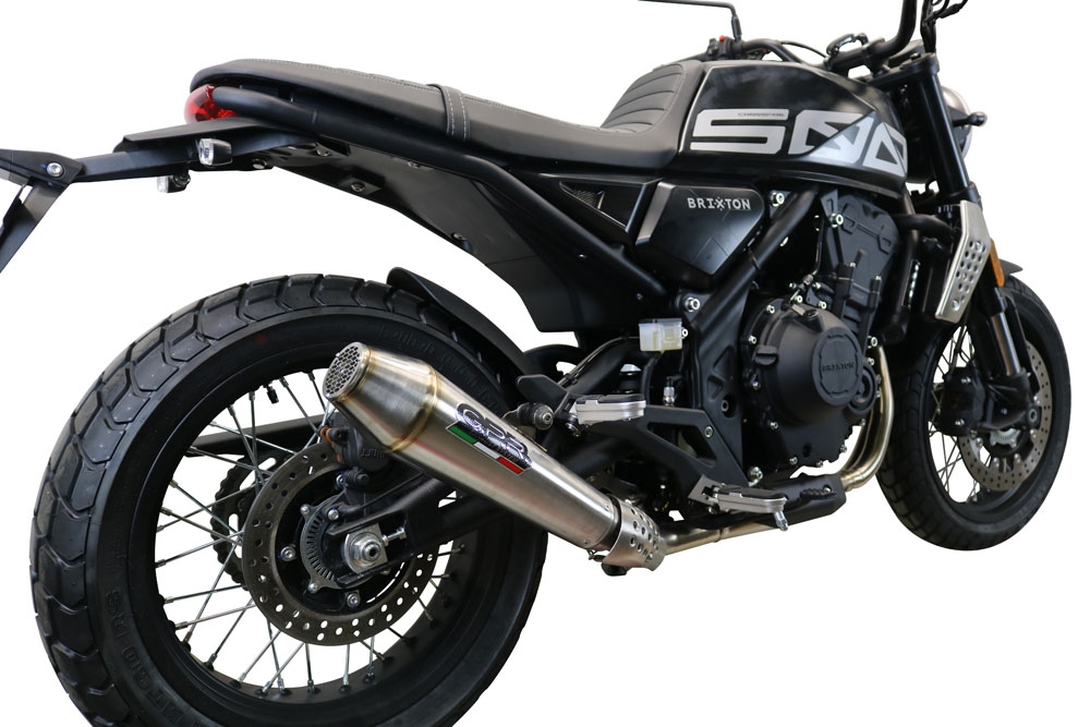 Scarico GPR compatibile con  Brixton CroSsfire 500 X  2022-2023, Ultracone, Scarico omologato, silenziatore con db killer estraibile e raccordo specifico