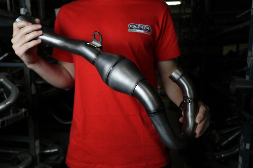 GPR exhaust compatible with  Husqvarna FX 450 2019-2022, Pentacross FULL Titanium, Racing full system exhaust, including removable db killer/spark arrestor 