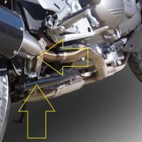 Scarico GPR compatibile con  Honda Crossrunner 800 Vfr 800 X 2011-2014, Albus Ceramic, Scarico omologato, silenziatore con db killer estraibile e raccordo specifico