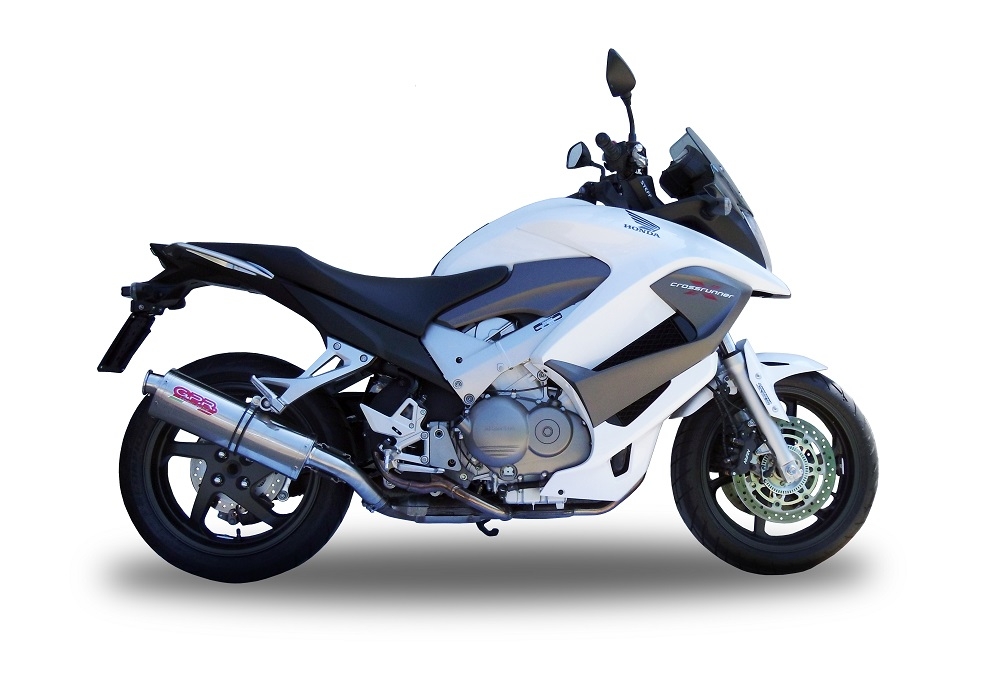 GPR exhaust compatible with  Honda Crossrunner 800 Vfr 800 X 2011-2014, Trioval, Homologated legal slip-on exhaust including removable db killer and link pipe 