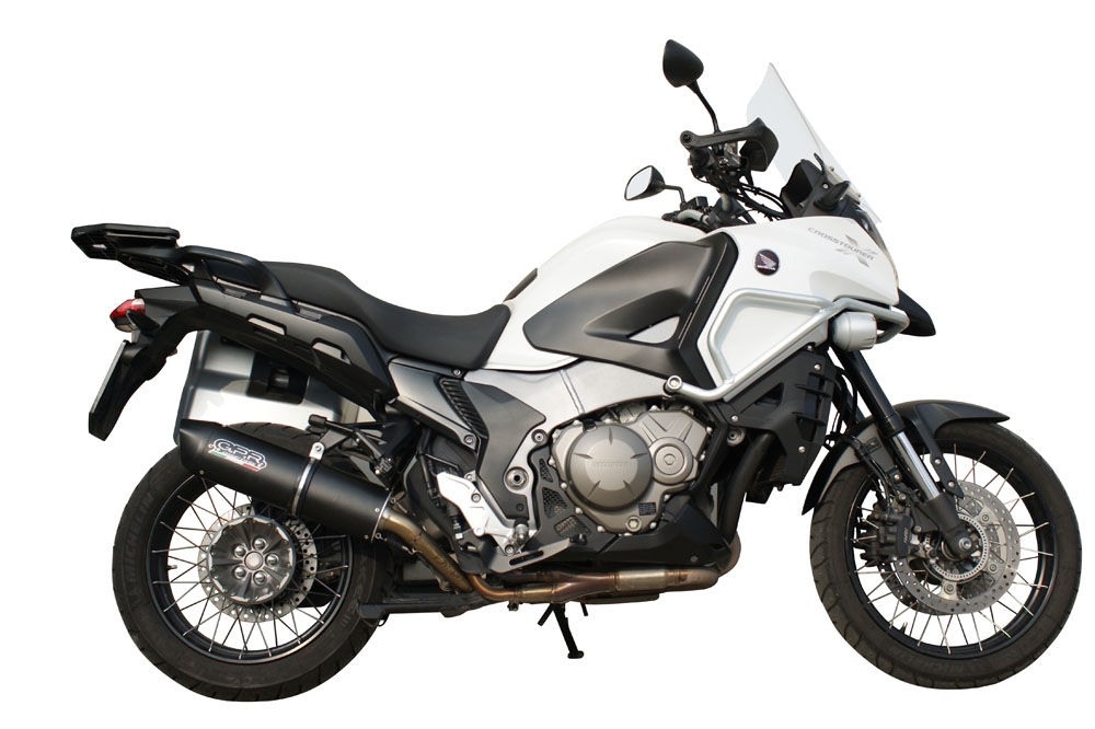 Scarico GPR compatibile con  Honda VFR1200X Crosstourer 2011-2016, Furore Nero, Scarico omologato, silenziatore con db killer estraibile e raccordo specifico