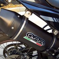 GPR exhaust compatible with  Derbi Terra 125 R -Adventure 2007-2011, Furore Nero, Homologated legal slip-on exhaust including removable db killer, link pipe and catalyst 