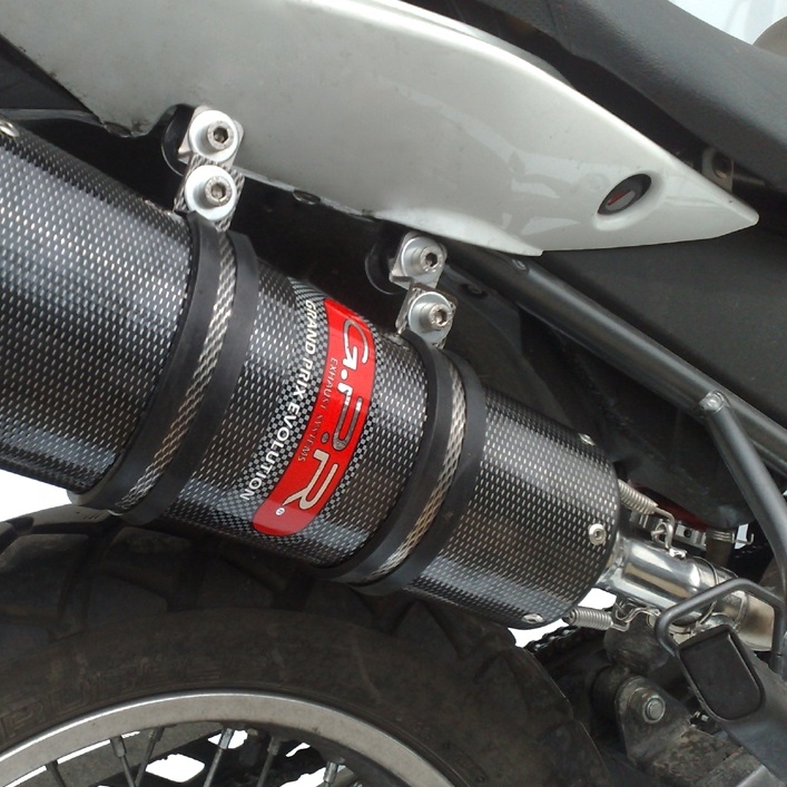 GPR exhaust compatible with  Derbi Terra 125 R -Adventure 2007-2011, Furore Nero, Homologated legal slip-on exhaust including removable db killer, link pipe and catalyst 