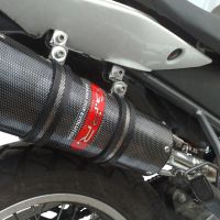 GPR exhaust compatible with  Derbi Terra 125 R -Adventure 2007-2011, Furore Nero, Homologated legal slip-on exhaust including removable db killer, link pipe and catalyst 