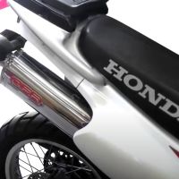 Scarico GPR compatibile con  Honda Dominator Nx 650  1988-2001, Trioval, Terminale di scarico semi-completo, omologato, con db killer estraibile e raccordo specifico
