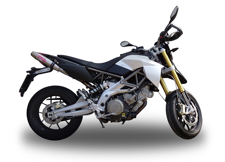 Scarico GPR compatibile con  Aprilia Shiver 900 2017-2020, Deeptone Inox, Coppia di silenziatori di scarico racing, con raccordo, articolo senza omologazione