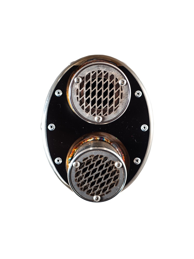 Scarico GPR compatibile con  Cf Moto 800 Mt Touring 2022-2024, Dual Titanium, Scarico omologato, silenziatore con db killer estraibile e raccordo specifico