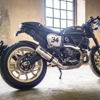 GPR exhaust compatible with  Ducati Scrambler 800  2017-2020, M3 Inox , Homologated legal slip-on exhaust including removable db killer, link pipe and catalyst 