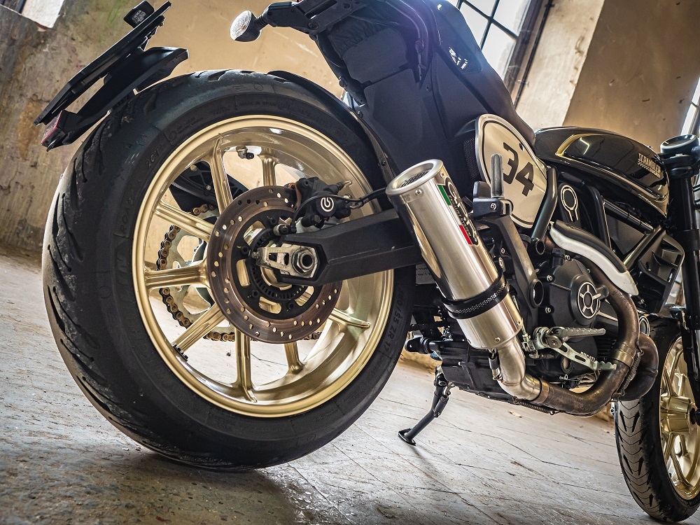 GPR exhaust compatible with  Ducati Scrambler 800  2017-2020, M3 Inox , Homologated legal slip-on exhaust including removable db killer, link pipe and catalyst 