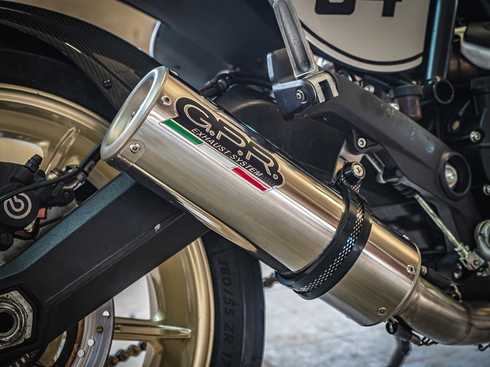 GPR exhaust compatible with  Ducati Scrambler 800  2017-2020, M3 Inox , Homologated legal slip-on exhaust including removable db killer, link pipe and catalyst 