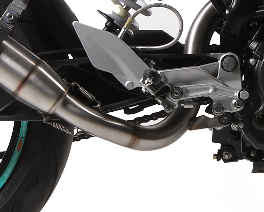 GPR exhaust compatible with  Ktm Duke 390 2013-2016, Deeptone Inox, Homologated legal slip-on exhaust including removable db killer and link pipe 
