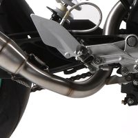 GPR exhaust compatible with  Ktm Duke 390 2013-2016, Deeptone Inox, Homologated legal slip-on exhaust including removable db killer and link pipe 