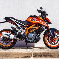 Scarico GPR compatibile con  Ktm Duke 390 2017-2020, Albus Evo4, Scarico omologato, silenziatore con db killer estraibile e raccordo specifico