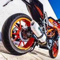 Scarico GPR compatibile con  Ktm Duke 390 2017-2020, Albus Evo4, Scarico omologato, silenziatore con db killer estraibile e raccordo specifico