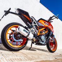 Scarico GPR compatibile con  Ktm Duke 390 2017-2020, Albus Evo4, Scarico omologato, silenziatore con db killer estraibile e raccordo specifico