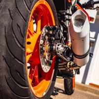 Scarico GPR compatibile con  Ktm Duke 390 2017-2020, Albus Evo4, Scarico omologato, silenziatore con db killer estraibile e raccordo specifico