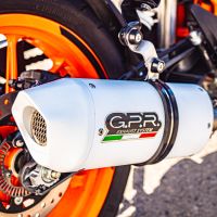 Scarico GPR compatibile con  Ktm Duke 390 2017-2020, Albus Evo4, Scarico omologato, silenziatore con db killer estraibile e raccordo specifico