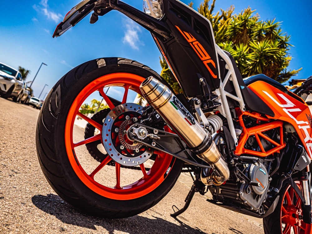 GPR exhaust compatible with  Ktm Rc 390 2017-2020, Deeptone Inox, Homologated legal slip-on exhaust including removable db killer and link pipe 