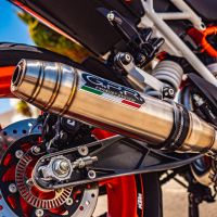 GPR exhaust compatible with  Ktm Rc 390 2017-2020, Deeptone Inox, Homologated legal slip-on exhaust including removable db killer and link pipe 