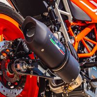 Scarico GPR compatibile con  Ktm Duke 390 2017-2020, Furore Evo4 Nero, Scarico omologato, silenziatore con db killer estraibile e raccordo specifico