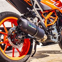 Scarico GPR compatibile con  Ktm Duke 390 2017-2020, Furore Evo4 Nero, Scarico omologato, silenziatore con db killer estraibile e raccordo specifico